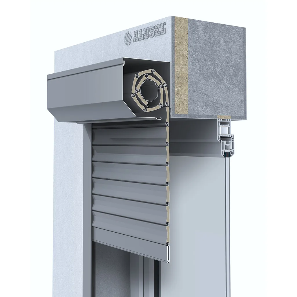 Boxed security roller shutter technical detail